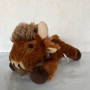 T.A.G. Beasty Pals Buffalo Plush Alexon Soft Stuffed Animal Toy Bison Small 9”